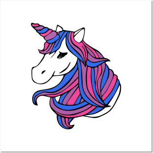 Bisexual Flag Unicorn Posters and Art